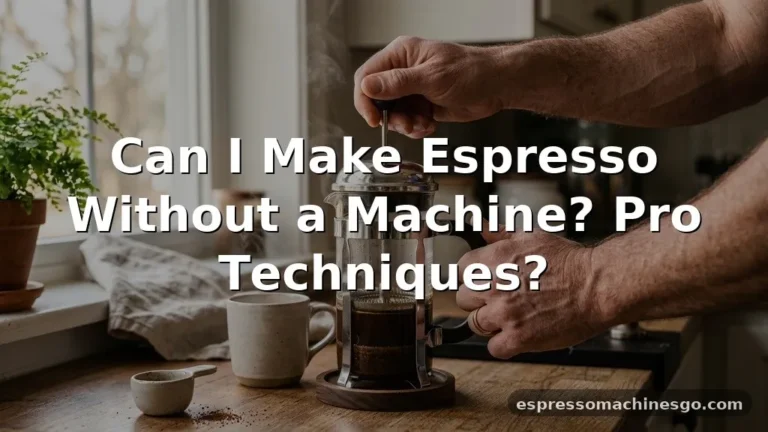 can i make espresso without a machine