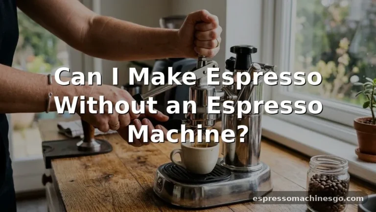 can i make espresso without an espresso machine