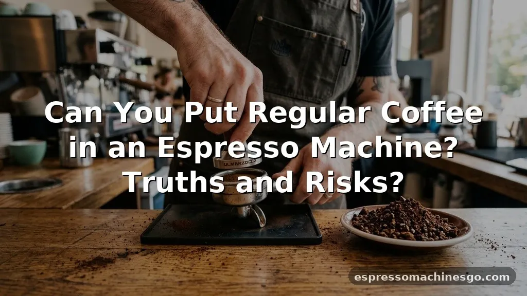 can you put regular coffee in an espresso machine