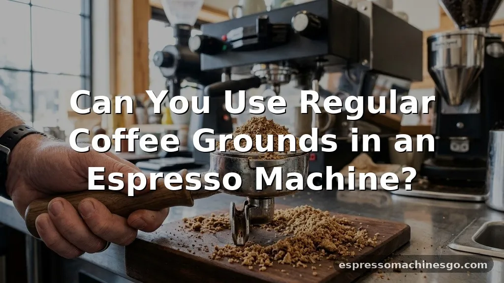 can you use regular coffee grounds in an espresso machine