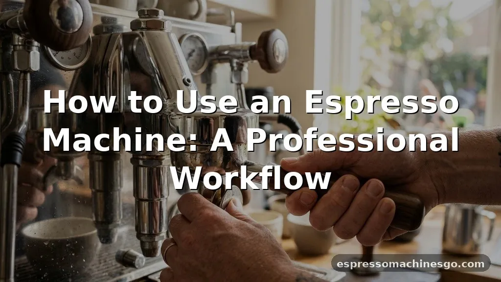 espresso machine how to use