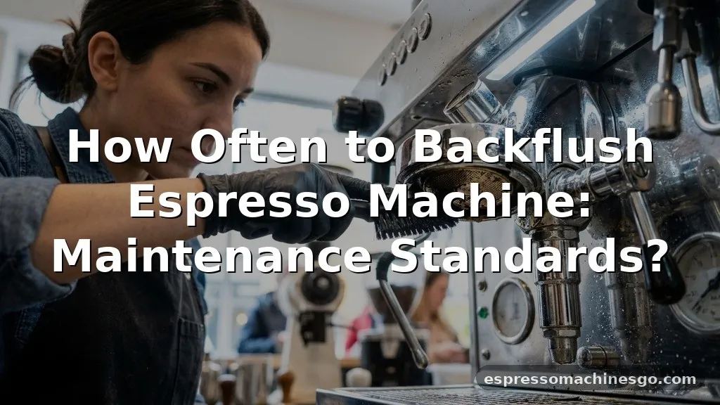how often to backflush espresso machine