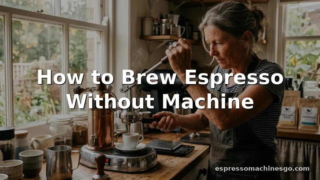 how to brew espresso without machine