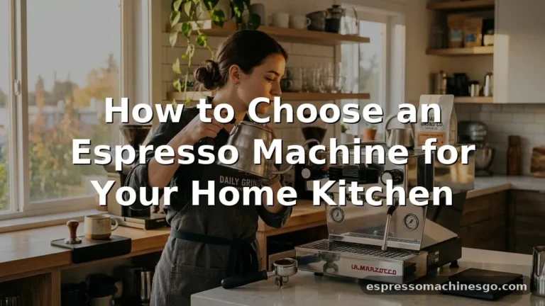 how to choose an espresso machine