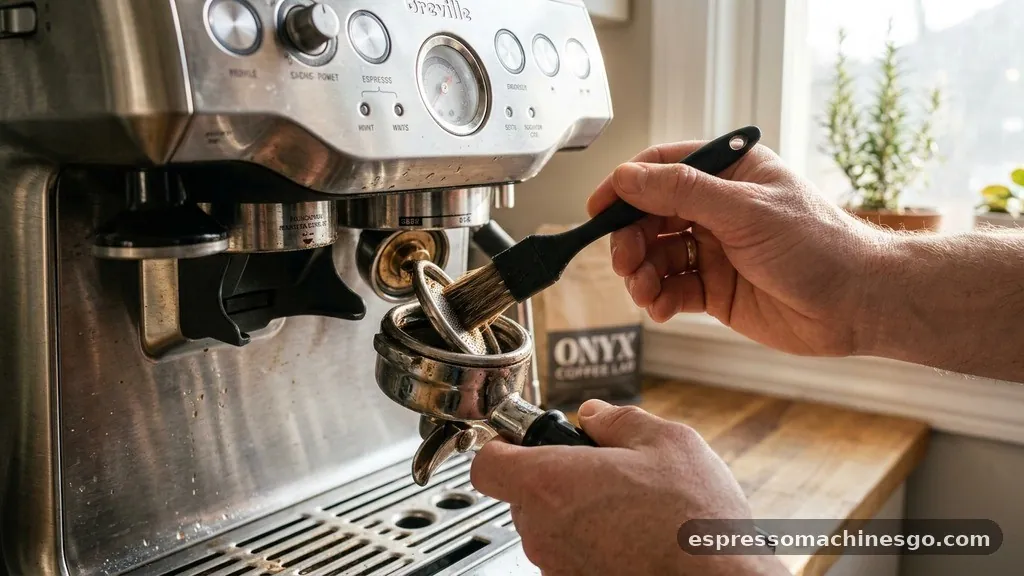 how to clean breville espresso machine