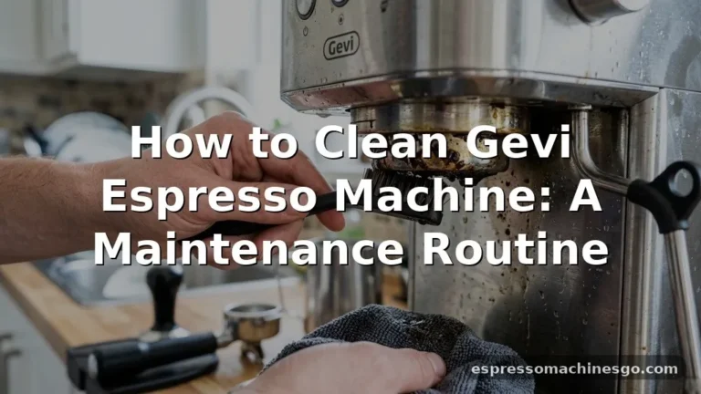 how to clean gevi espresso machine