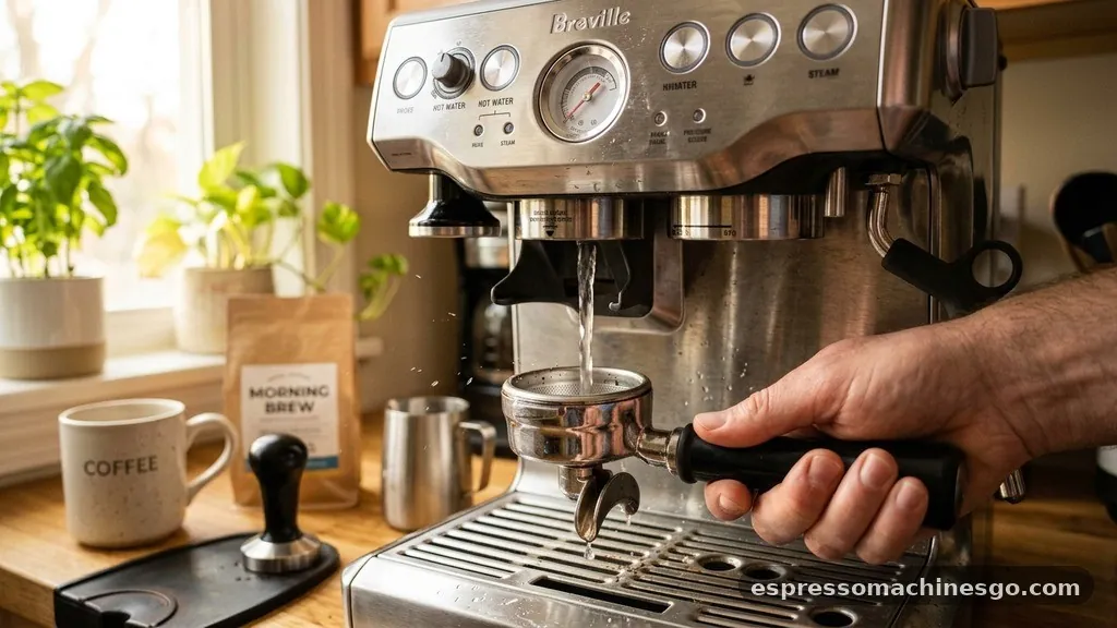 how to clean my breville espresso machine