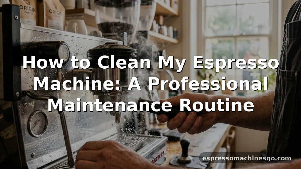 how to clean my espresso machine