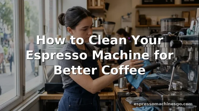 how to clean your espresso machine