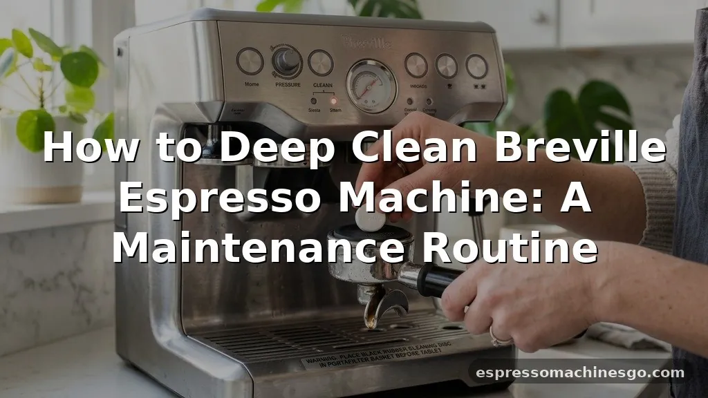 how to deep clean breville espresso machine
