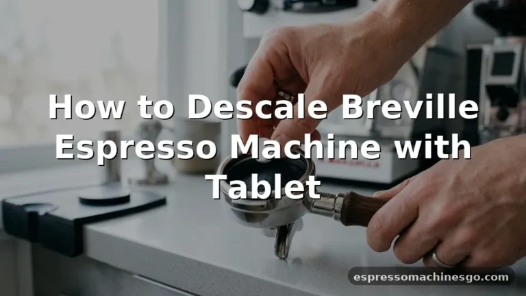 how to descale breville espresso machine with tablet