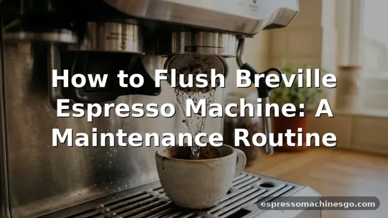 how to flush breville espresso machine