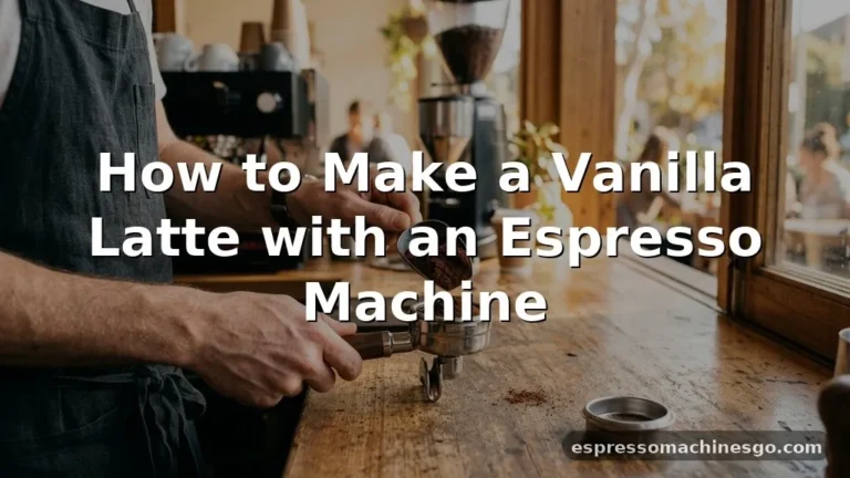 how to make a vanilla latte with an espresso machine