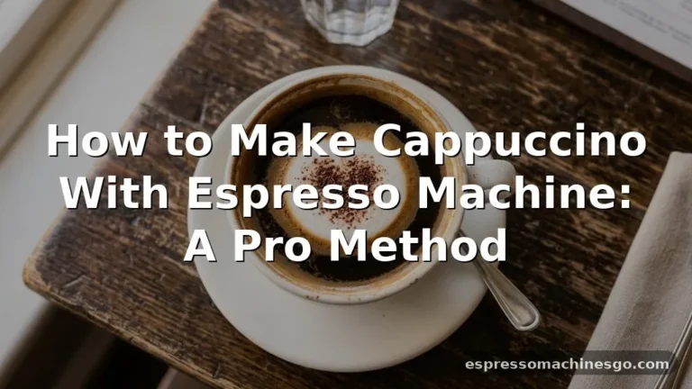 how to make cappuccino with espresso machine