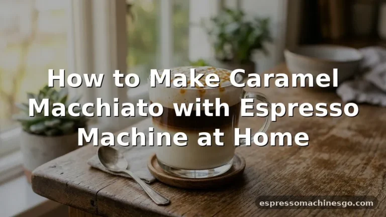 how to make caramel macchiato with espresso machine