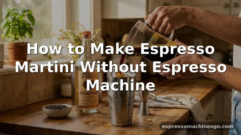 how to make espresso martini without espresso machine