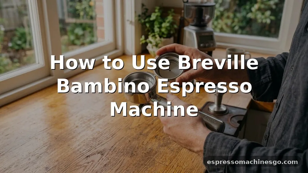 how to use breville bambino espresso machine