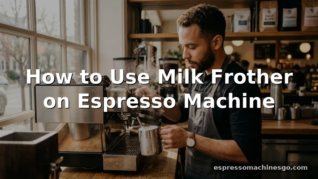 how to use milk frother on espresso machine