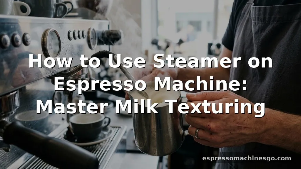 how to use steamer on espresso machine
