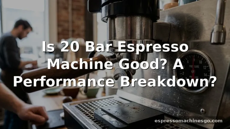 is 20 bar espresso machine good