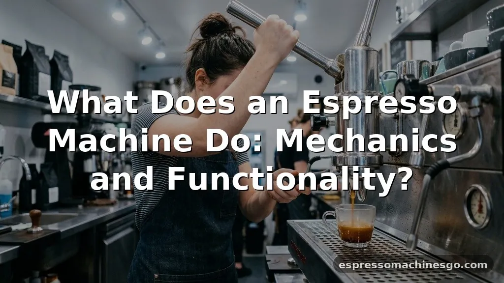 what does an espresso machine do