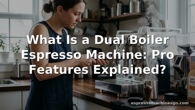 what is a dual boiler espresso machine